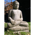 Stone Meditating Buddha Garden Statue Asian Art Patio Decor